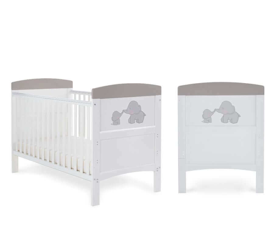 Grace Inspire Cot Bed & Under Drawer - White Background