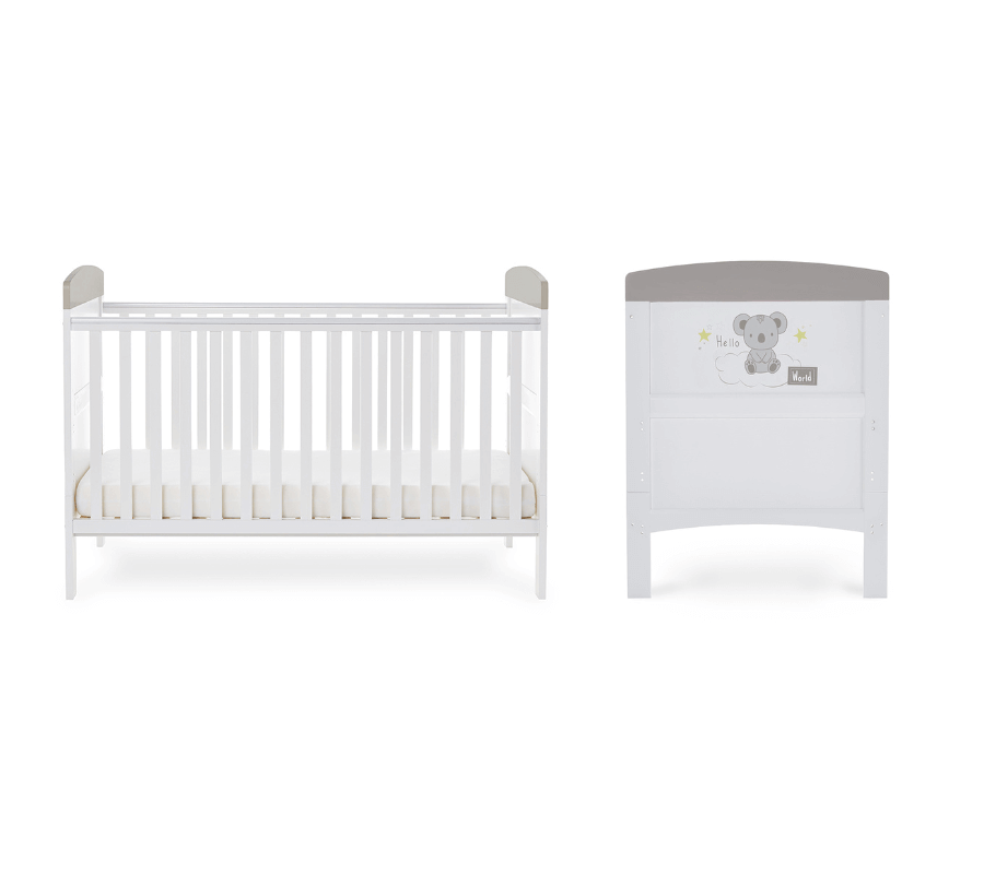 Grace Inspire Cot Bed & Under Drawer - White Background