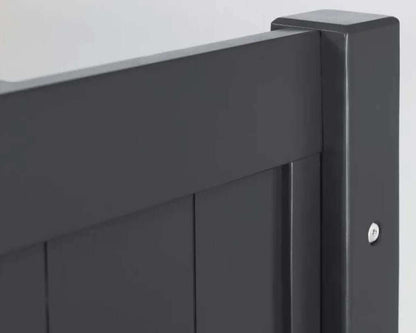 Close Up Top Corner View - Julian Bowen Anthracite Bella Bunk Bed 