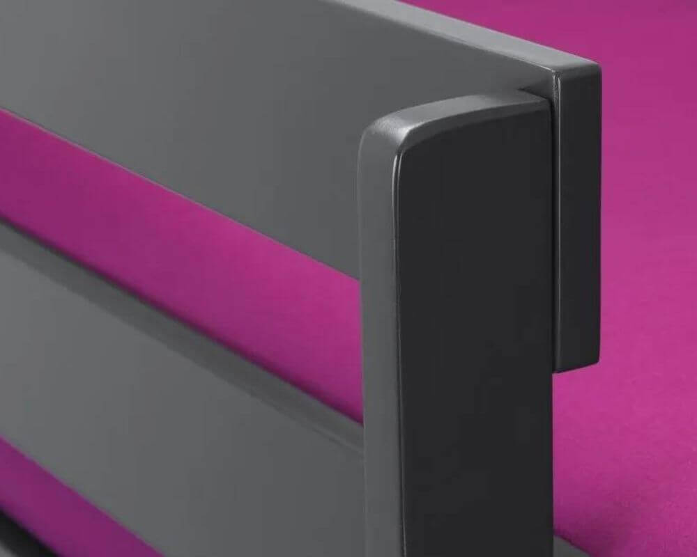 Close Up Top Guard Corner View - Julian Bowen Anthracite Bella Bunk Bed 