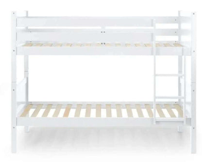 Front View - Julian Bowen White Bella Bunk Bed - White Background - White Background