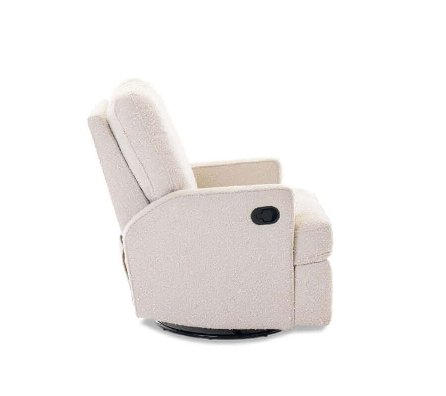 Madison Swivel Glider Recliner Chair - White Background