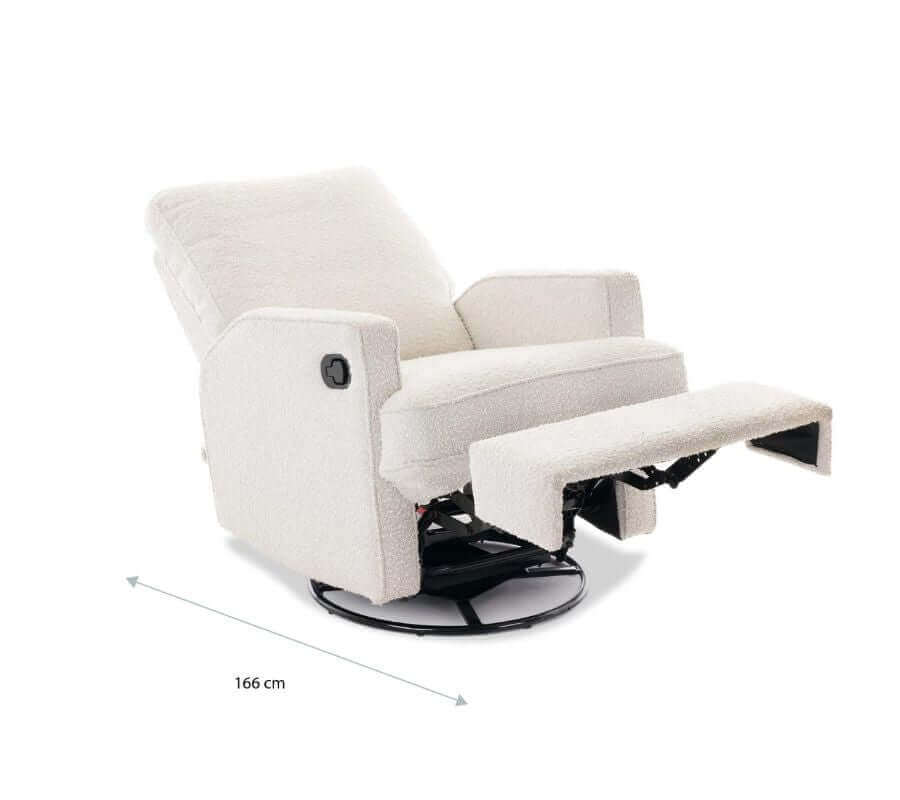 Madison Swivel Glider Recliner Chair - White Background