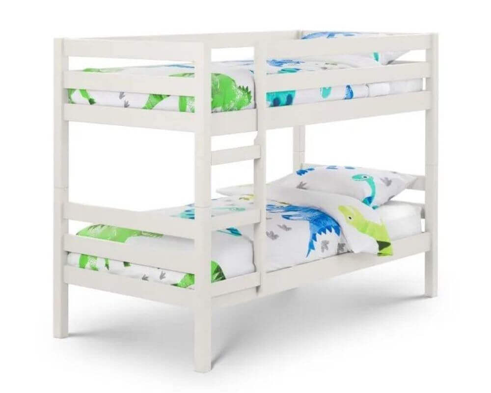 Front Side Angle View - Camden Bunk Bed - White Background - White