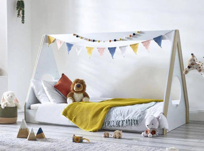 Julian Bowen Festival Tent Bed - Pale Wood & White - Bedroom Setting