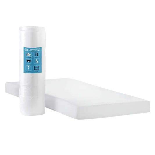 Julian Bowen Comfy Roll Mattress 90cm - Single Mattress - Depth: 12.5 - White Background