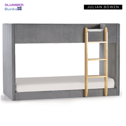 Julian Bowen Daytona Bunk Bed - Grey - Front Side View - White Background