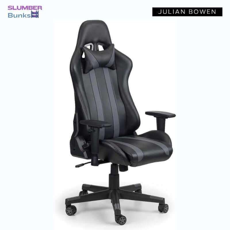 Julian Bowen Meteor Gaming Chair - Gaming Chair Front Side View - White Background