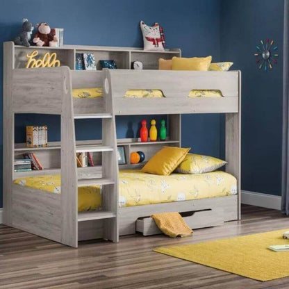 Julian Bowen Orion Bunk Bunk Beds - Grey - Front View With Background