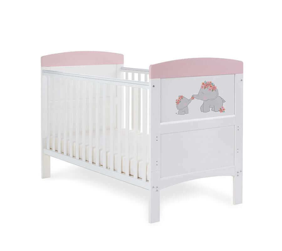 Grace Inspire Cot Bed & Under Drawer - White Background