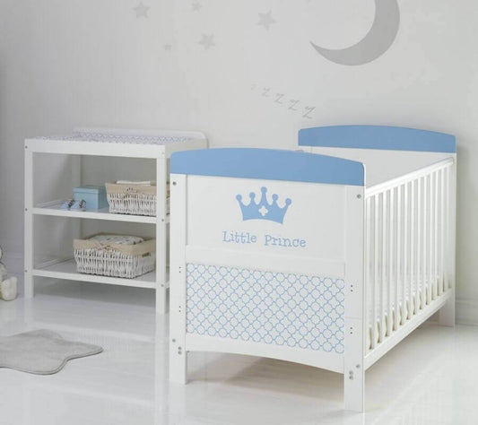 Grace Inspire 2 Piece Cot Bed Set - Little Prince & Princess - Room View