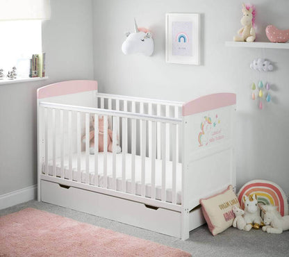 Obaby Grace Inspire Cot Bed - Unicorn - Room View