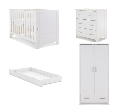 Obaby Nika 3 Piece Cot Bed Room Set & Underdrawer