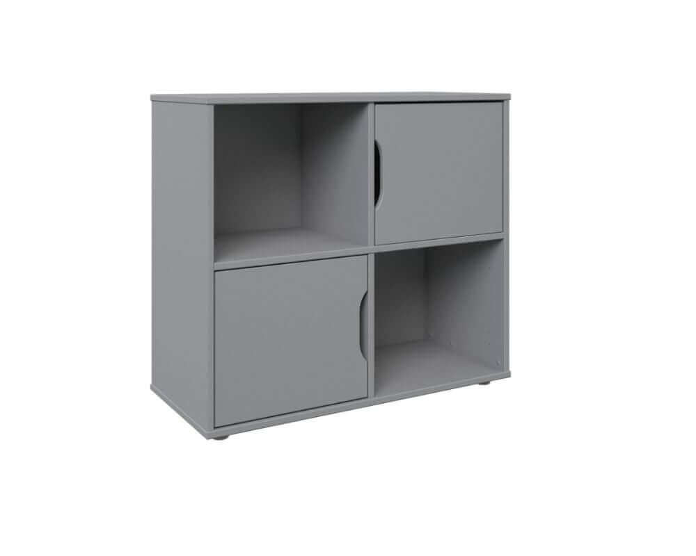 Grey Midi Cube Bedroom Unit - White Background