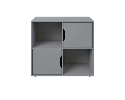 Grey Midi Cube Bedroom Unit - White Background