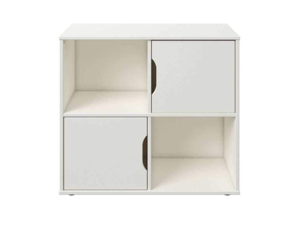 White Midi Cube Bedroom Unit - White Background