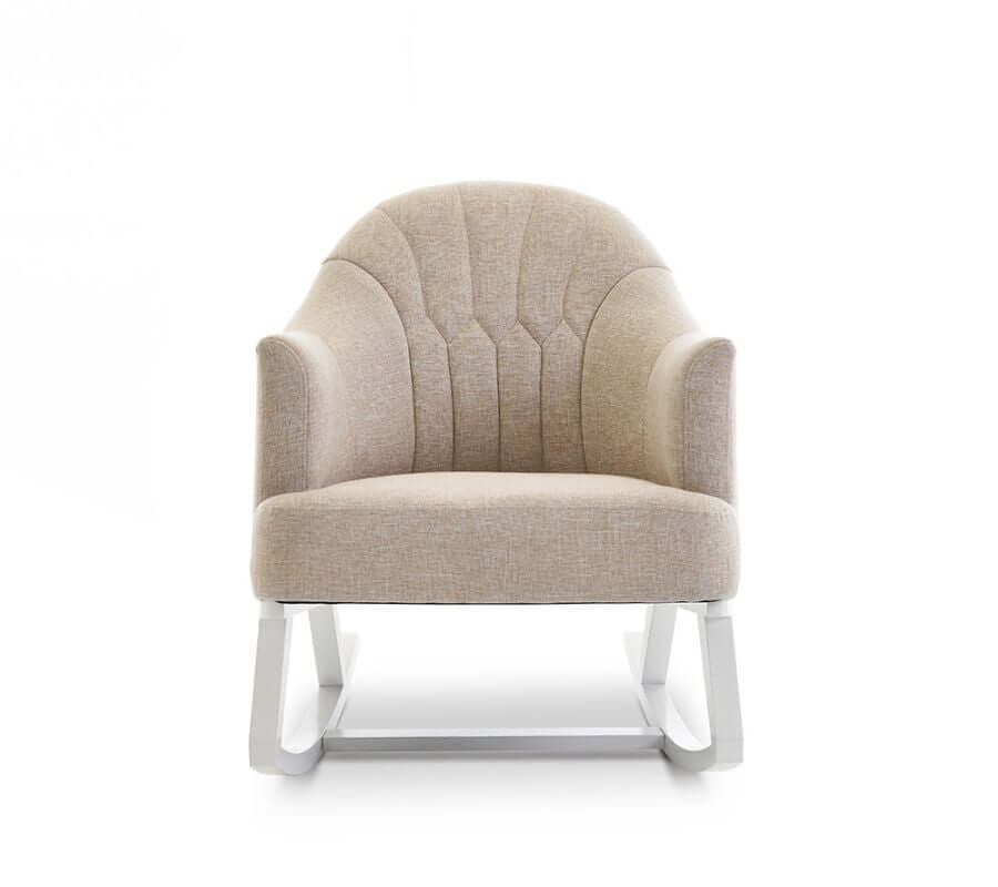 Round Back Rocking Chair - White Background