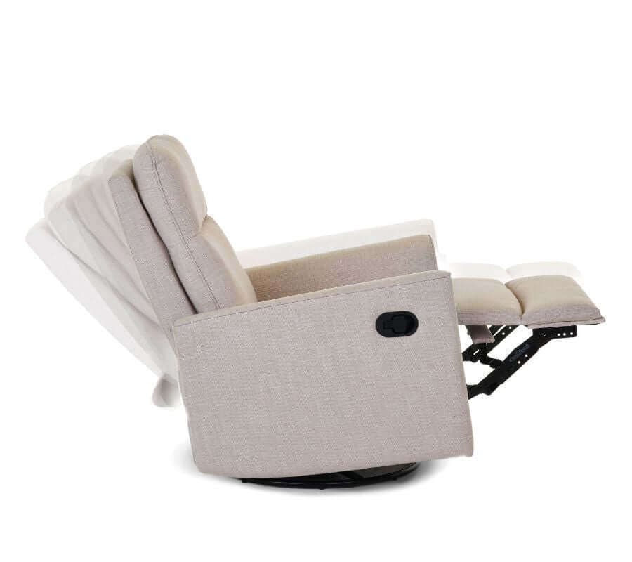 Savannah Swivel Glider Recliner Chair - White Background