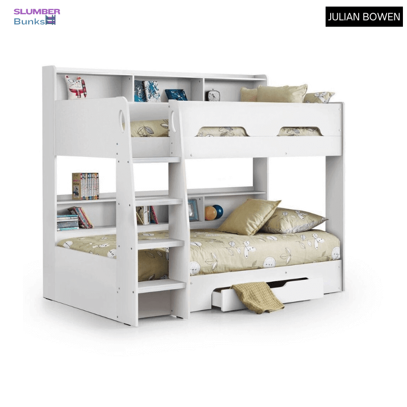 Julian Bowen Orion Bunk Bunk Beds - White - Front view - White Background