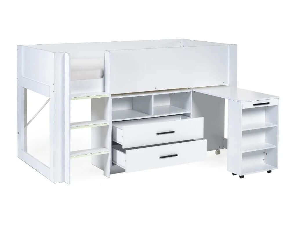 Front image of a White cabin bed - White background