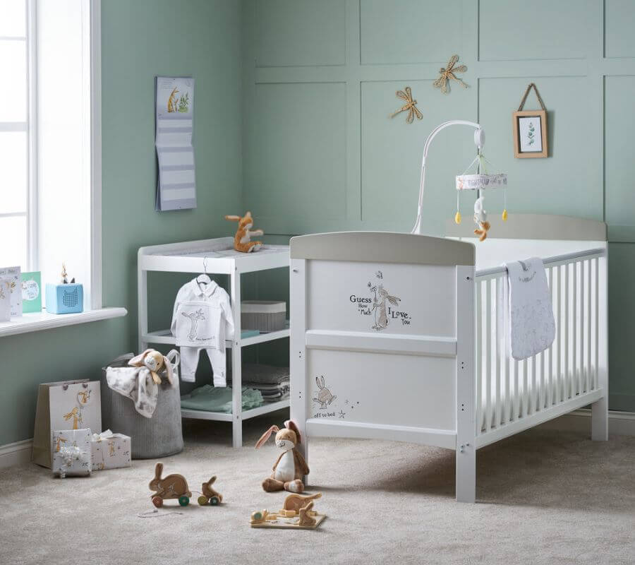 Grace Inspire Cot Bed GUESS Scribble - Room View