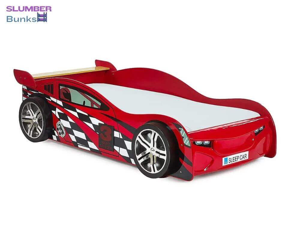 Front Image red race car kids bed - White Background