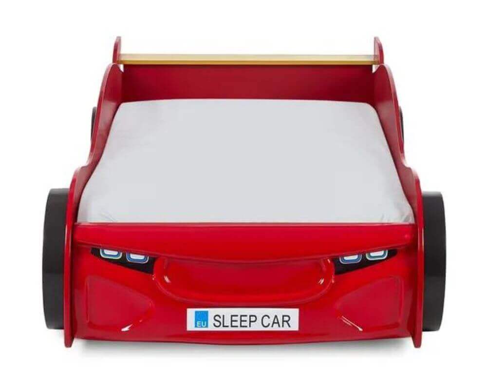 Front Image red race car kids bed - White Background