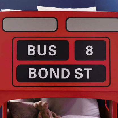 Julian Bowen London Bus Bunk Bed - Front View Of Bus Bed Number - Bond Street