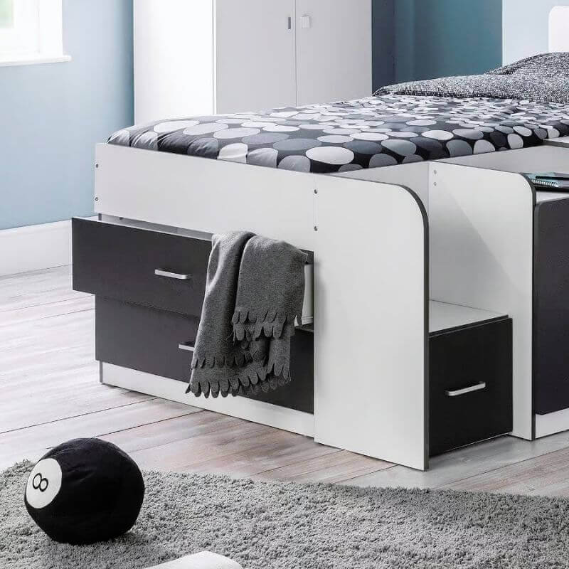 Julian Bowen Cookie Cabin Bed - View Of Storage Draws