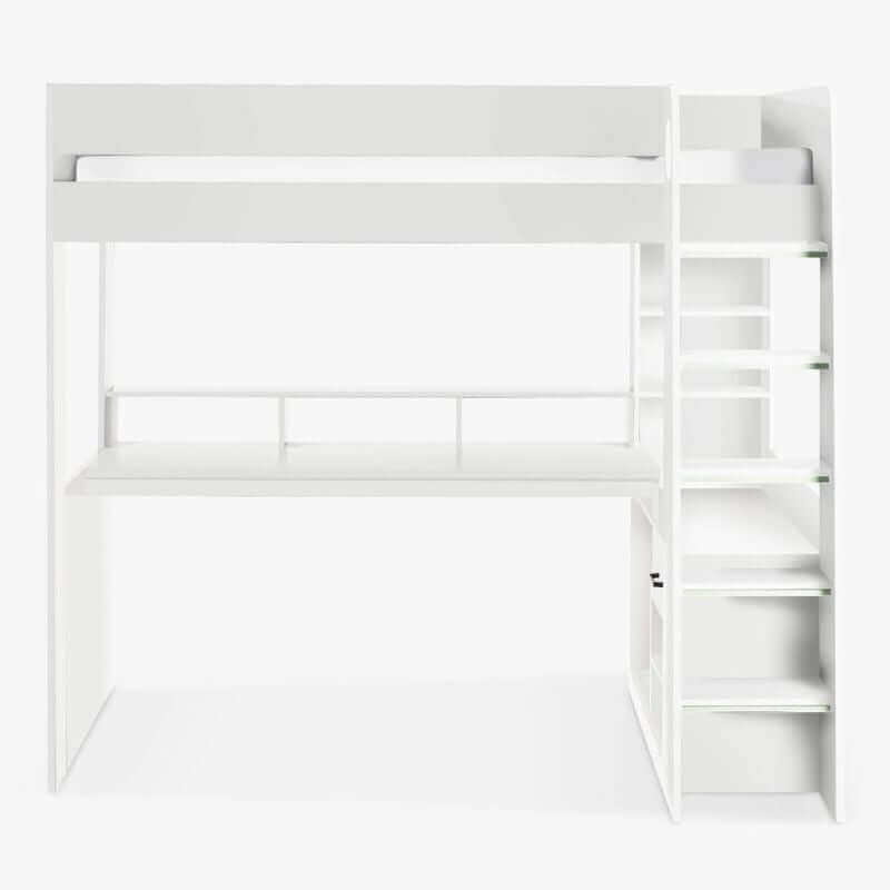 Julian Bowen Blaze Gaming Highsleeper Bunk Bed - White - Front View - White Background