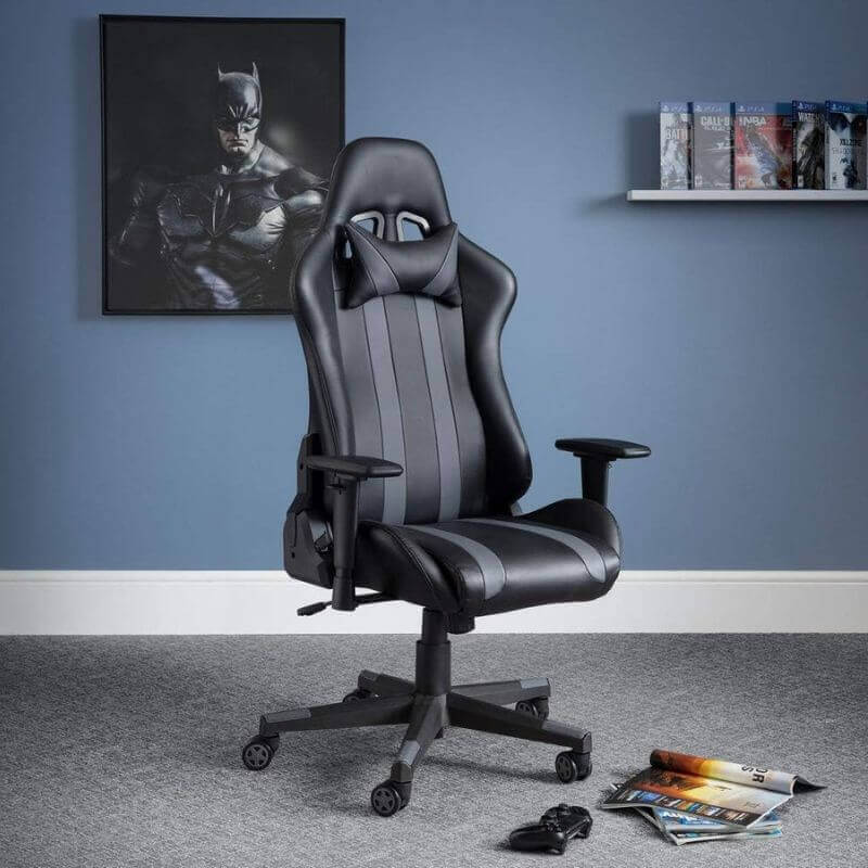 Julian Bowen Meteor Gaming Chair - Gaming Chair Front Side View - Room Setting