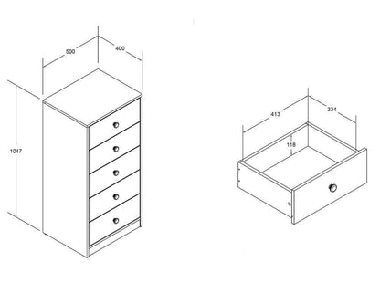 Flair Wizard Junior high Sleeper With Storage - Size Dimensions