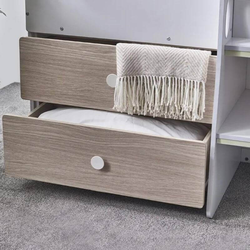 Julian Bowen Orpheus House Themed Midsleeper Bed - Storage Draws Open View