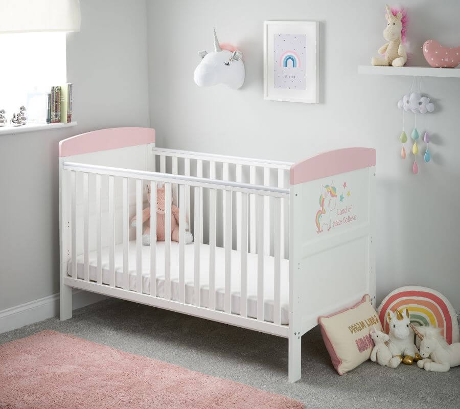 Obaby Grace Inspire Cot Bed - Unicorn - Room View