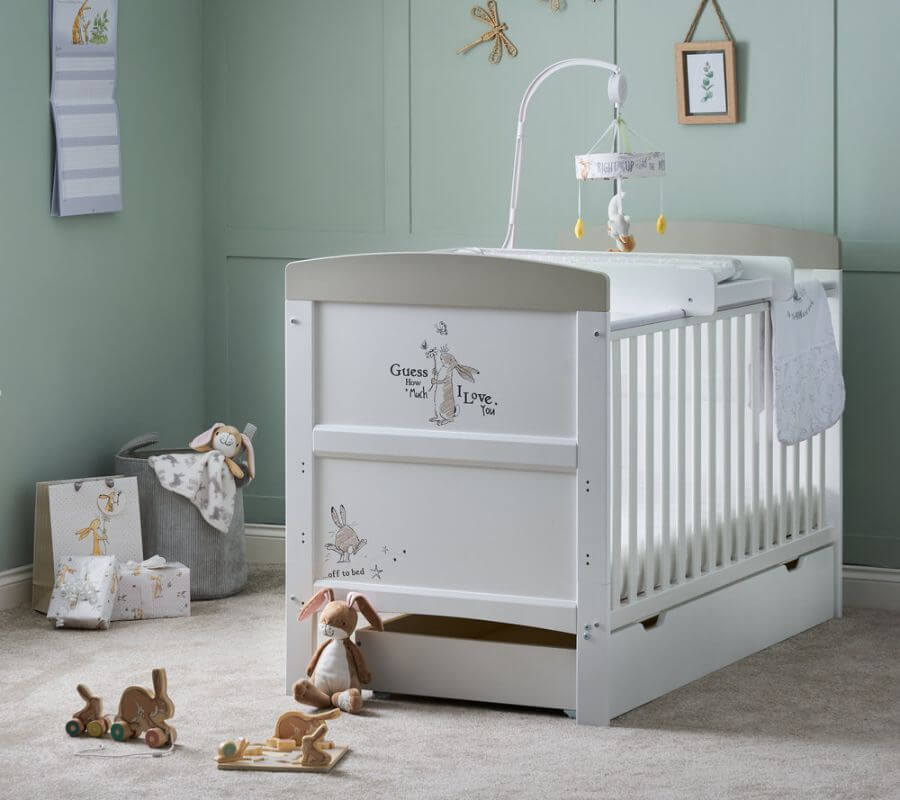 Grace Inspire Cot Bed GUESS Scribble - Room View