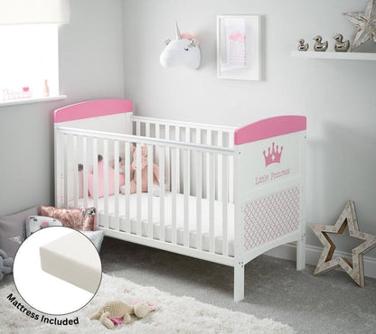 Obaby Grace Inspire Cot Bed With Mattress - Little Prince/Princess - Room View