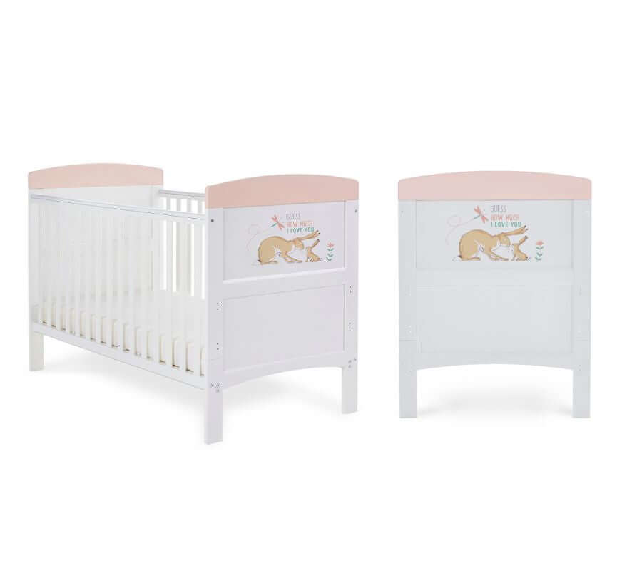 Grace Inspire Cot Bed - GUESS I can Hop - White Background