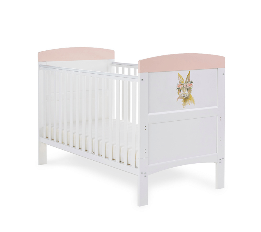 Grace Inspire Cot Bed & Under Drawer - White Background