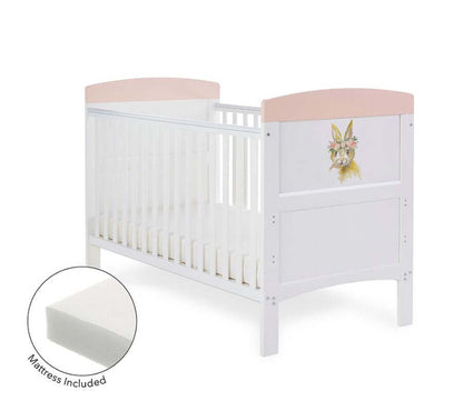 Grace Inspire Cot Bed & Under Drawer - White Background