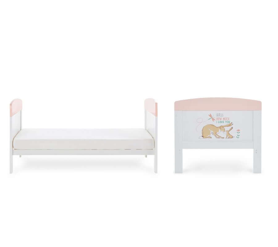 Grace Inspire Cot Bed - GUESS I can Hop - White Background