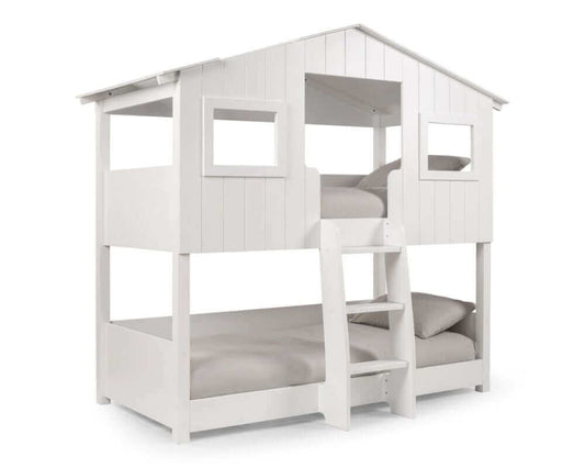 Willow White Wooden Kids Treehouse Bunk Bed 