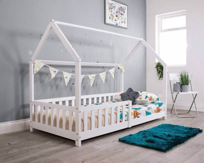 View At a distance - White Wooden Explorer Playhouse Bed - Bedroom Setting