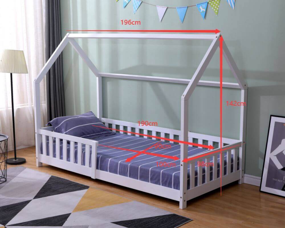 View At a distance - White Wooden Explorer Playhouse Bed - Bedroom Setting